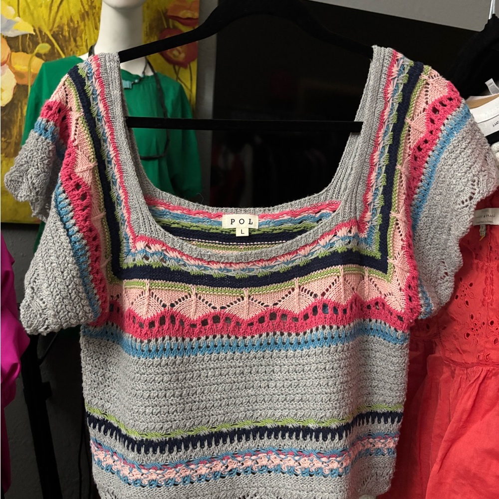 POL EUC Multicolor Knit Top - Picture 2 of 3